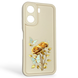Чехол силиконовый Soft Touch с 3D принтом женским для Xiaomi Poco C65 молочный (Полная защита камеры) 0042938 фото 1
