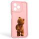 Чехол силиконовый оригинальный Soft Touch с 3D принтом смешного теда мишки для Realme C51 розовый (Полная защита камеры) 0048524 фото 1