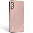 Чехол для Xiaomi Mi 9 Lite пудровый глянцевый с золотой окантовкой (золотой кант, защита камеры) 0062454 фото
