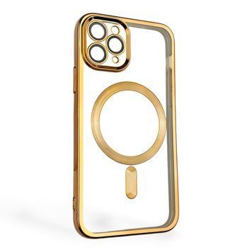 Чехол для Apple iPhone 11 Pro с линзами на камере с MagSafe на айфон 11 про золотой 0034354 фото