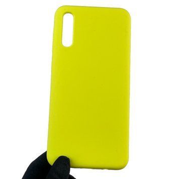 Чехол для Samsung Galaxy A50 (SM-A505F) силиконовый с микрофиброй нескользящий на самсунг а50 желтый 0031972 фото
