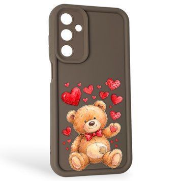 Чехол силиконовый Soft Touch с 3D принтом милый мишка для Samsung Galaxy A25 5G (SM-A256B) коричневый (Полная защита камеры) 0044795 фото