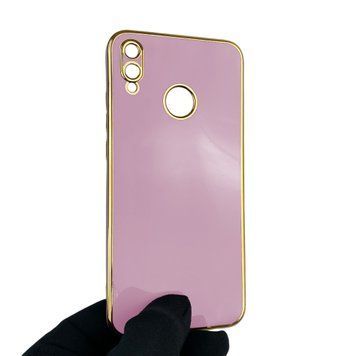 Чехол для Huawei Honor 8X JSN-L21 глянцевый с защитой камеры с золотой окантовкой на хуавей хонор 8х черничный gs1 0019499 фото