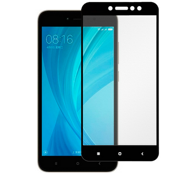 Защитное стекло МАТОВОЕ для телефона Xiaomi Redmi Note 5A противоударное на сяоми редми нот 5а черное 0039333 фото