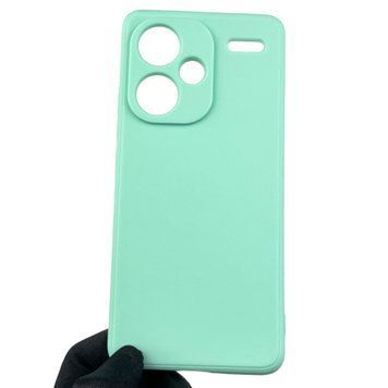 Чехол для Xiaomi Redmi Note 13 Pro Plus с квадратными гранями на сяоми редми нот 13 про плюс мятный 0012876 фото