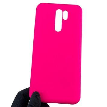 Чехол для Xiaomi Redmi 9 силиконовый с микрофиброй нескользящий на сяоми редми 9 малиновый 0032607 фото