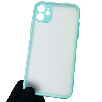 Чохол для Apple iPhone 11 протиударний із високими бортами із захистом камери на айфон 11 бірюзовий 0001297 фото