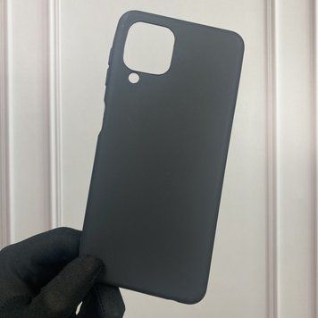 Чехол для Samsung Galaxy A22 4G SM-A225F однотонный матовый силиконовый на самсунг а22 4г чёрный 0000142 фото