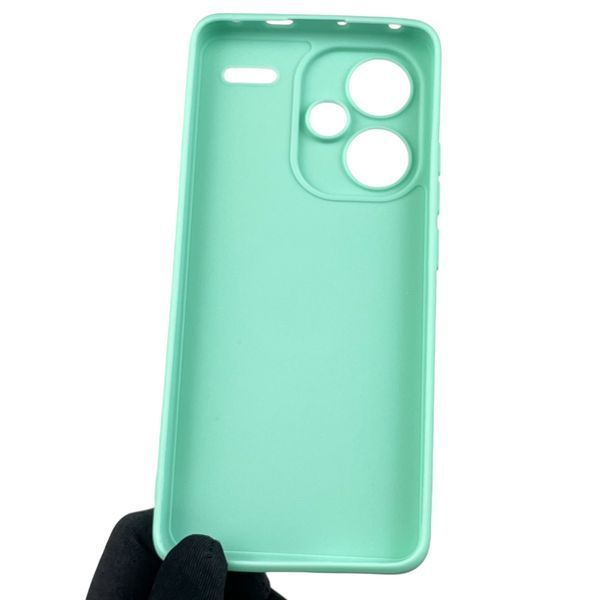 Чохол для Xiaomi Redmi Note 13 Pro Plus з квадратними гранями із захистом камери на сяомі редмі нот 13 про плюс м'ятний 0012876 фото