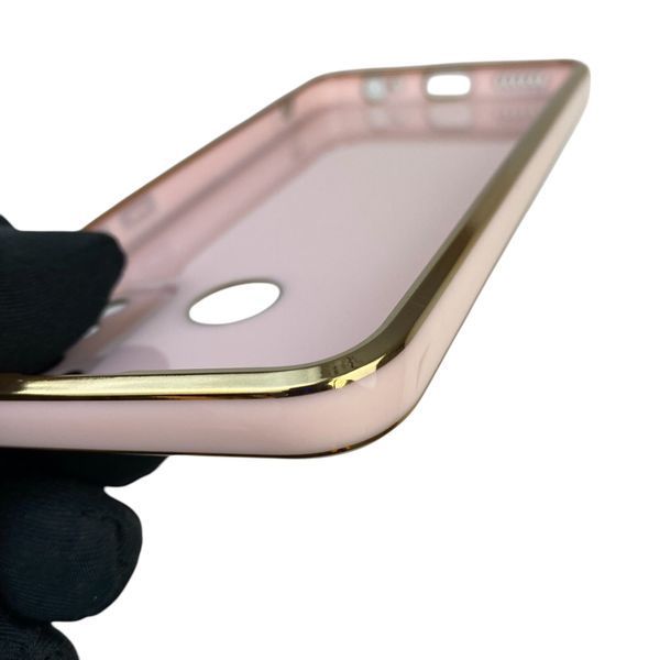 Чехол для Tecno Camon 15 Air с защитой камеры с золотой окантовкой на техно камон 15 эир пудровый gs1 0020235 фото