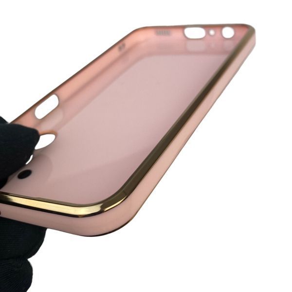 Чохол для Samsung Galaxy A24 (SM-A245F) глянцевий із захистом камери із золотою окантовкою на самсунг а24 пудровий gs1 0019726 фото
