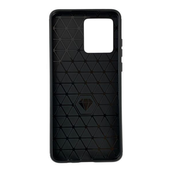 Чохол для телефона Motorola Moto G84 (PAYM0011RS) карбоновий протиударний з високими бортами чорний 0051923 фото
