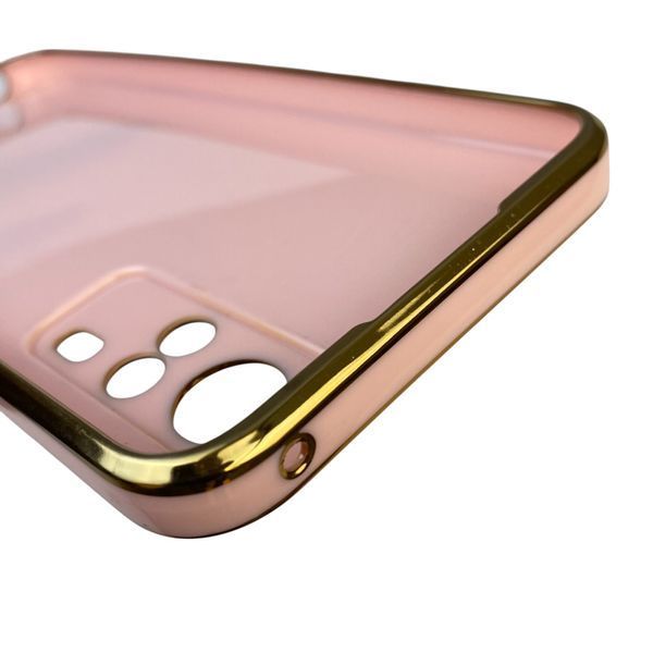 Чехол для Vivo Y31 с кольцом-подставкой с золотой окантовкой на виво у31 пудровый gs1 0020742 фото