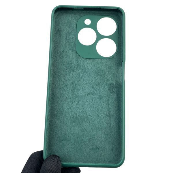 Чехол для TECNO Spark Go 2024 (BG6) силиконовый с микрофиброй нескользящий на техно спарк го 2024 зеленый 0032308 фото