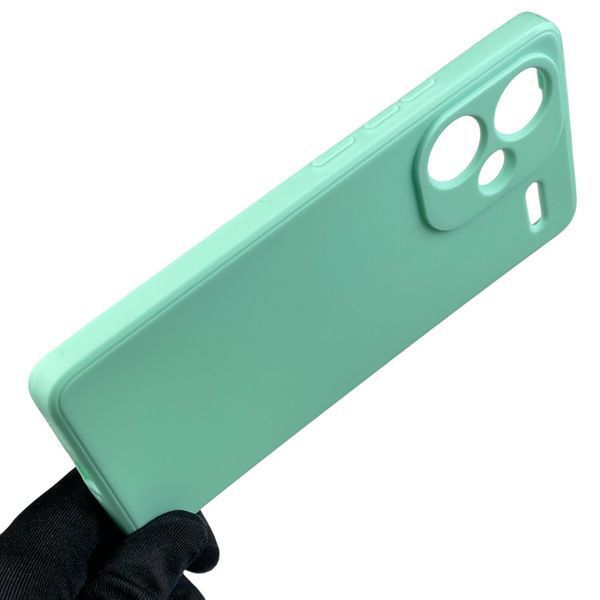 Чохол для Xiaomi Redmi Note 13 Pro Plus з квадратними гранями із захистом камери на сяомі редмі нот 13 про плюс м'ятний 0012876 фото