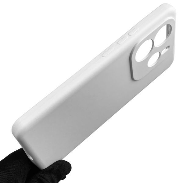 Чехол для Xiaomi Redmi Note 14 5G силиконовый с микрофиброй нескользящий на сяоми редми нот 14 5г белый 0032756 фото