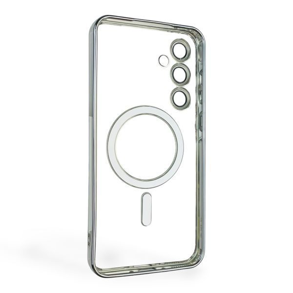Чехол для Samsung Galaxy A35 5G (SM-A356B) с линзами на камере с MagSafe на самсунг а35 5г серебряный 0034463 фото