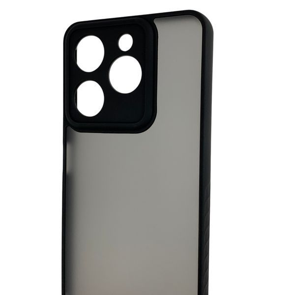 Чехол для Realme C61 черный матовый полупрозрачный (бампер, защита камеры) 0062254 фото