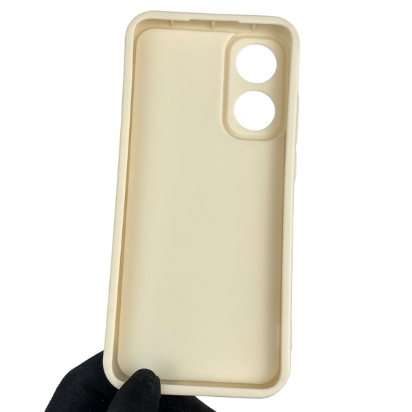 Чехол силиконовый Soft Touch с 3D принтом Майнкрафт для Oppo A78 4G молочный (Полная защита камеры) 0041060 фото