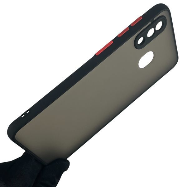 Чохол для Samsung Galaxy A20 (SM-A205F) матовий з високими бортами з захистом камери на самсунг а20 чорний 0012143 фото