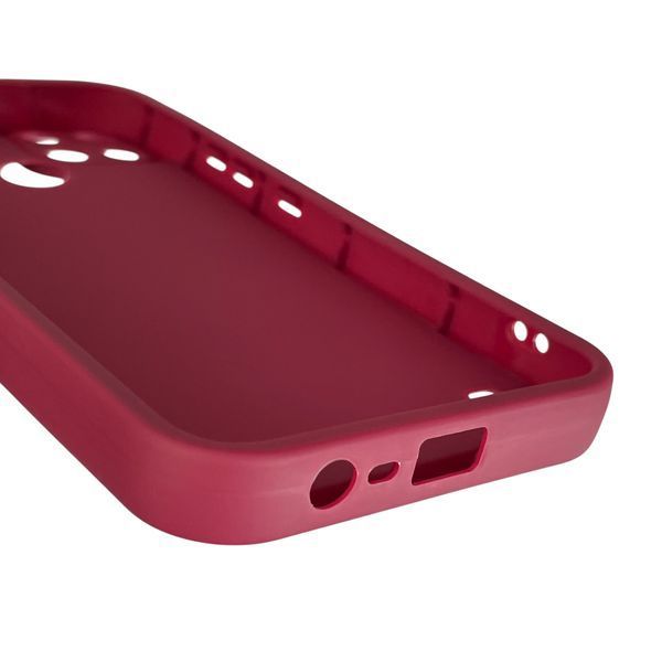 Чехол силиконовый Soft Touch с 3D принтом злой котик для Realme C21Y бордовый (Полная защита камеры) 0046968 фото