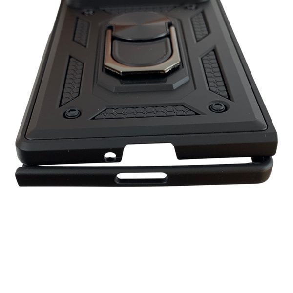 Чохол із шторкою камери для Samsung Galaxy Z Fold 7 чорний (протиударний, кільце в авто) 0059800 фото