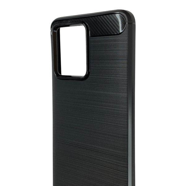Чохол для телефона Motorola Moto G84 (PAYM0011RS) карбоновий протиударний з високими бортами чорний 0051923 фото