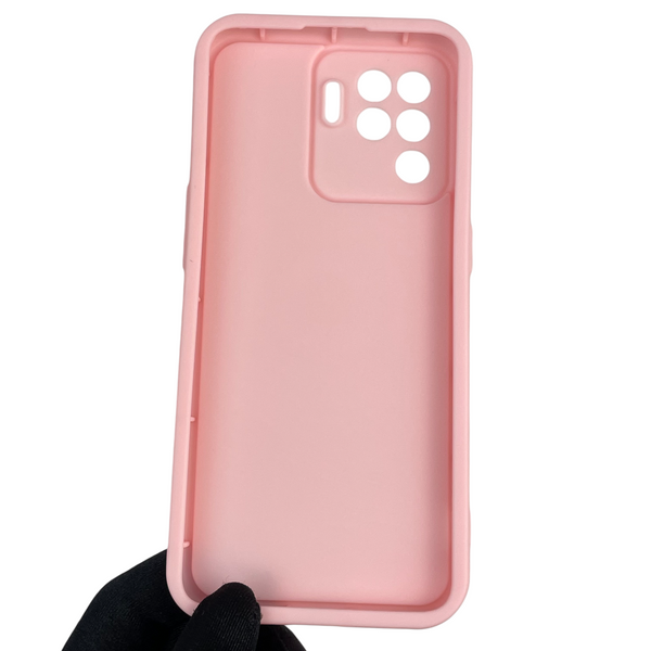 Чехол силиконовый Soft Touch с 3D принтом для Oppo Reno 5 Lite розовый (Полная защита камеры) 0040322 фото