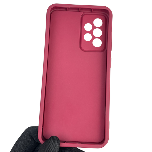 Чохол силіконовий оригінальний Soft Touch з 3D принтом милий ведмедик для Samsung Galaxy A52 5G (SM-A526) бордовий (Повний захист камери) 0043517 фото