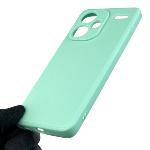 Чохол для Xiaomi Redmi Note 13 Pro Plus з квадратними гранями із захистом камери на сяомі редмі нот 13 про плюс м'ятний 0012876 фото