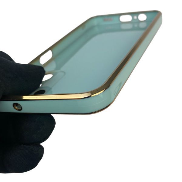 Чехол для Samsung Galaxy A14 4G SM-A145F с кольцом MagSafe с золотой окантовкой на самсунг а14 бирюзовый gs1 0022328 фото
