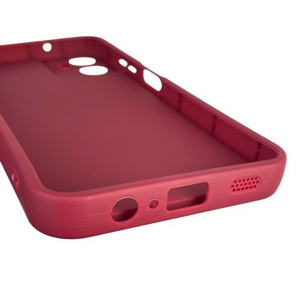 Чехол силиконовый оригинальный Soft Touch с 3D принтом мема сибу для Samsung Galaxy A06 (SM-A065) бордовый (Полная защита камеры) 0047445 фото
