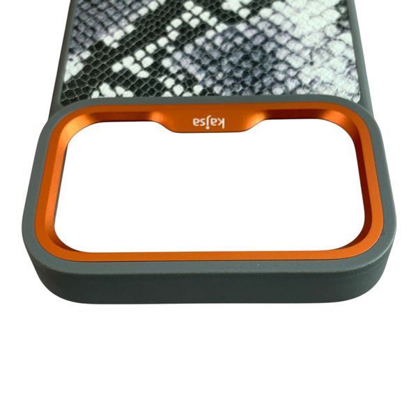 Чехол Kajsa Glamorous Leather Snake для iPhone 17 Pro Max разноцветный Mix (MagSafe, металлическое кольцо камеры, премиум) 0062004 фото