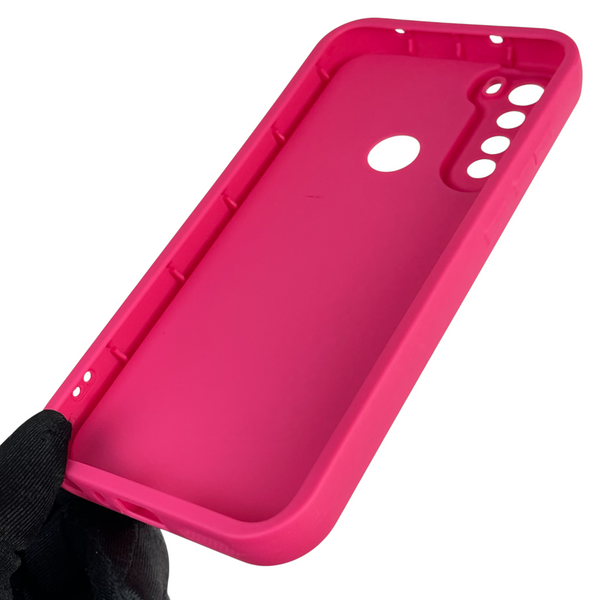 Чехол силиконовый Soft Touch с 3D принтом женским для Xiaomi Redmi Note 8 малиновый (Полная защита камеры) 0043149 фото