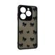 Чехол для телефона TECNO Spark Go 2024 (BG6) с 3D принтом бантиков с высокими бортами на техно спарк го 2024 черный 0033575 фото 1