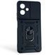 Чохол протиударний для Tecno POP 10 4G з магнітною пластиною зі шторкою на камері чорний 0050995 фото 1