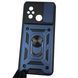 Чохол для Xiaomi POCO C55 броньований з кільцем зі шторкою на камеру на сяомі поко с55 темно-синій 0001784 фото 1