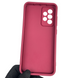 Чохол силіконовий оригінальний Soft Touch з 3D принтом милий ведмедик для Samsung Galaxy A52 5G (SM-A526) бордовий (Повний захист камери) 0043517 фото 3