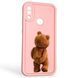 Чехол силиконовый оригинальный Soft Touch с 3D принтом смешного теда мишки для Xiaomi Redmi Note 7 розовый (Полная защита камеры) 0049082 фото 1