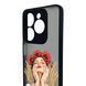 Чохол для телефона Tecno Spark 20C BG7n с 3D принтом дівчина маки колоски із захистом камери чорний 0059260 фото 4