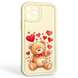 Чехол силиконовый оригинальный Soft Touch с 3D принтом милый мишка для Apple iPhone 11 Pro молочный (Полная защита камеры) 0043188 фото 1