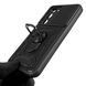 Чехол для Samsung Galaxy S23 (SM-S911B) бронированный с кольцом со шторкой на самсунг с23 чёрный 0007927 фото 4