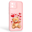 Чохол силіконовий оригінальний Soft Touch з 3D принтом милий ведмедик для Xiaomi Redmi A1 рожевий (Повний захист камери) 0043739 фото
