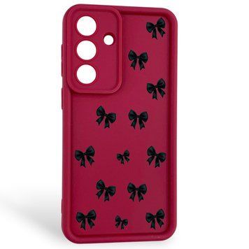 Чехол силиконовый Soft Touch с 3D принтом для Samsung Galaxy S26 Plus бордовый (Полная защита камеры) 0057783 фото