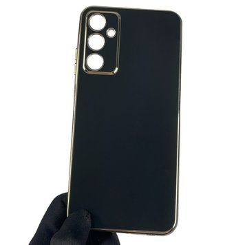Чохол для Samsung Galaxy A05S SM-A057F із золотою окантовкою із захистом камери на самсунг а05с чорний 0008233 фото
