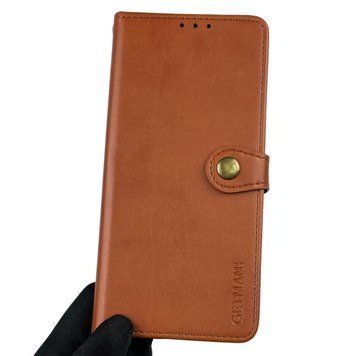 Чохол-книжка для TECNO Spark 10 (KI5q) з магнітною застібкою з підставкою на техно спарк 10 коричнева 0011968 фото