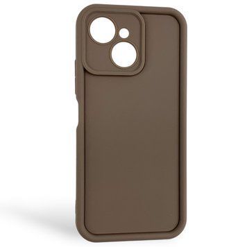 Чехол силиконовый Soft Touch для Tecno Spark 40C (KM4k) коричневый (Полная защита камеры) 0054499 фото