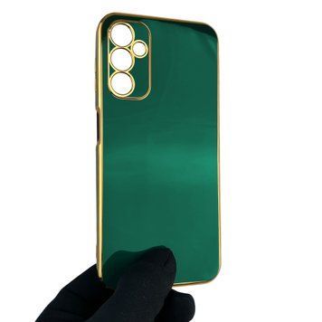 Чехол для Samsung Galaxy A14 5G SM-A146 с защитой камеры с золотой окантовкой на самсунг а14 темно-зелёный gs1 0020189 фото