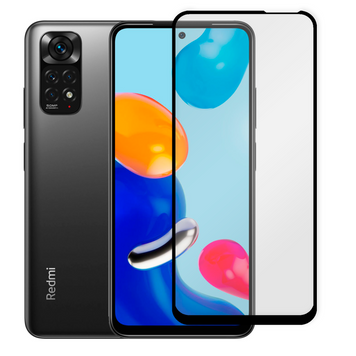 Защитное стекло для телефона Xiaomi Redmi Note 11 5G противоударное на сяоми редми нот 11 5г черное 0038440 фото