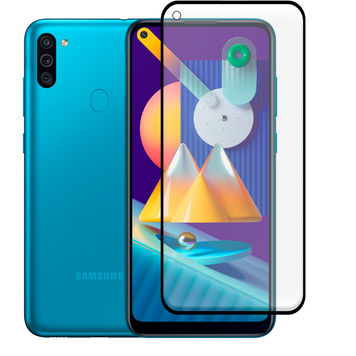 Захисне скло МАТОВЕ для телефона Samsung Galaxy M11 (SM-M115F) протиударне повноекранне на самсунг м11 чорне 0039203 фото